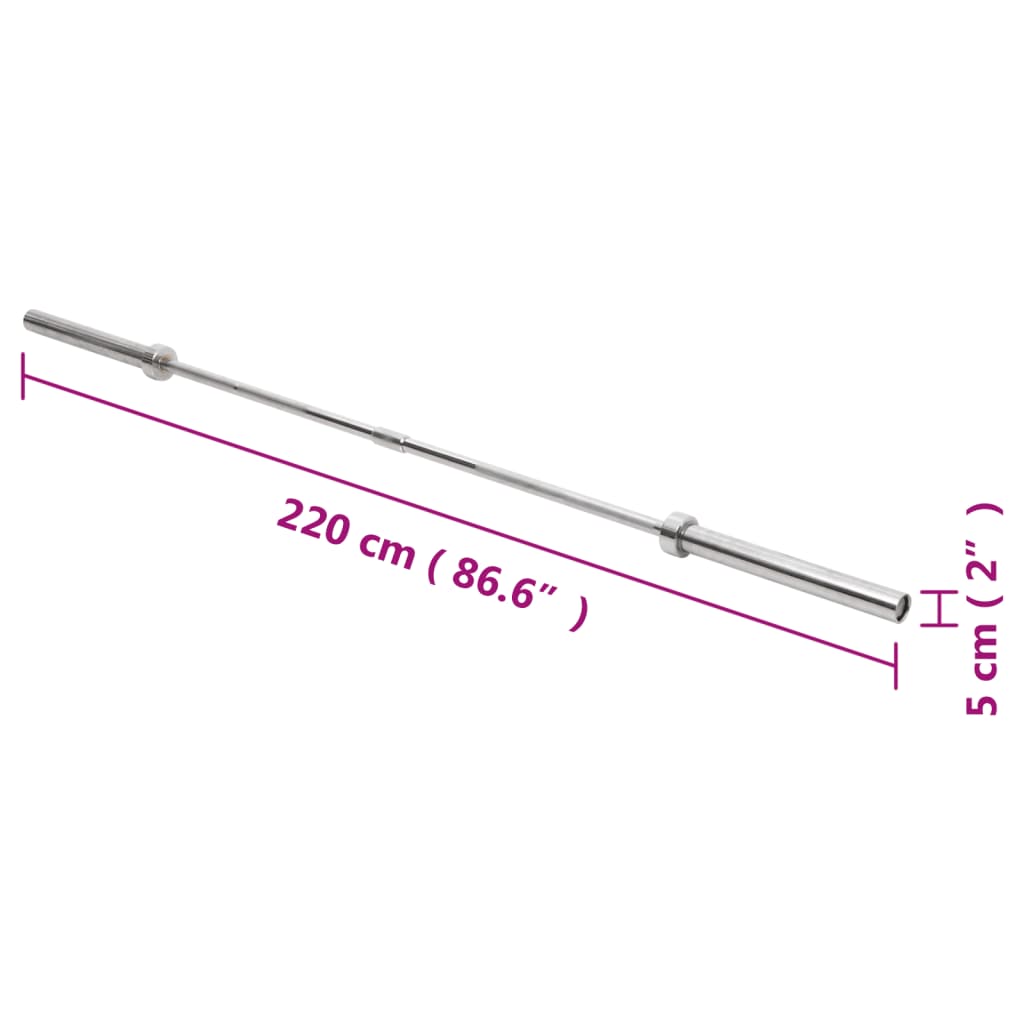  Vidaxl olympisk stang i ahorn, 220 cm