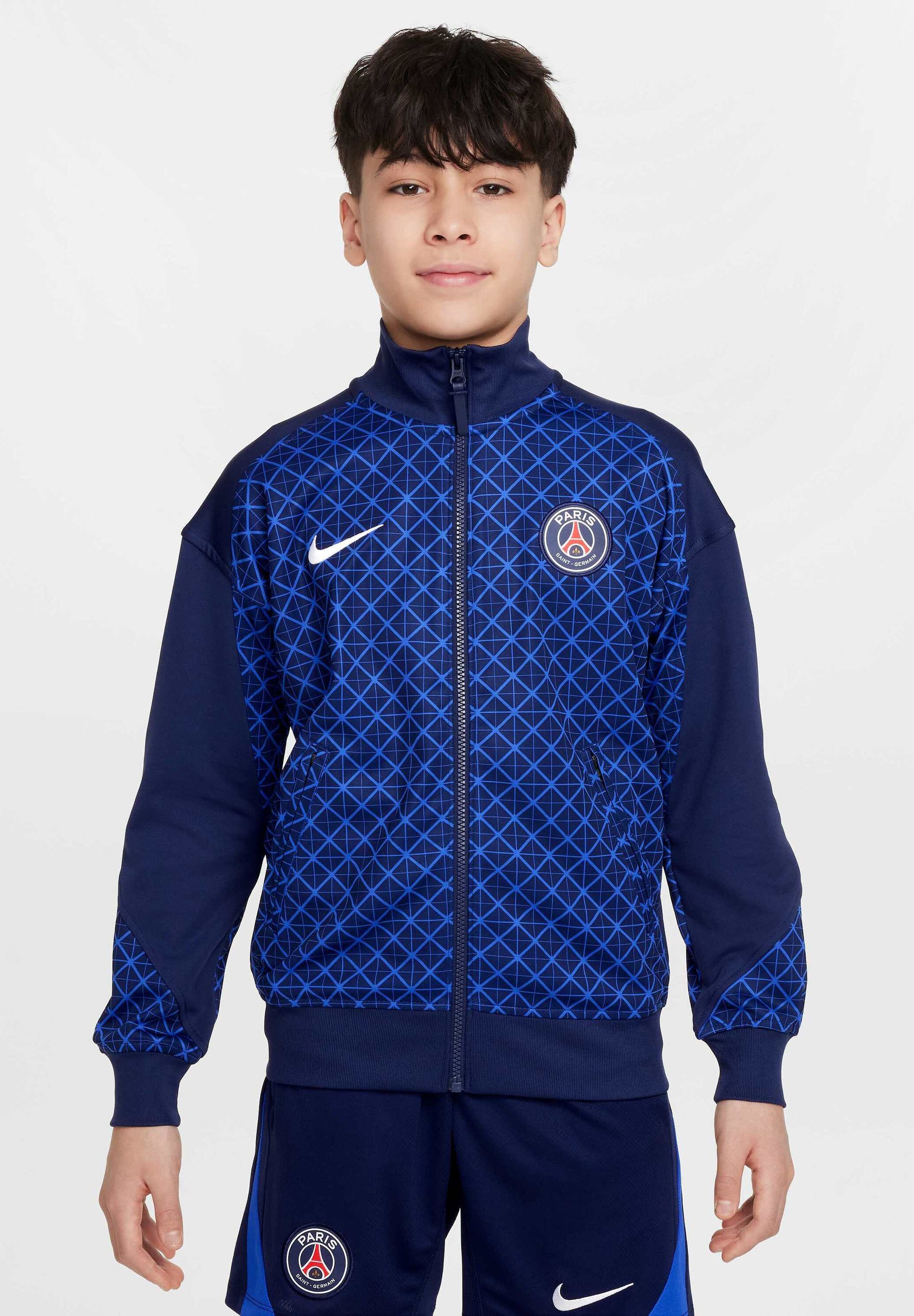 Nike Performance PARIS GERMAIN PSG YNK DF ACDPR - Mikina na zips - tmavo modrá/hyper kráľovská modrá/biela bez spony
