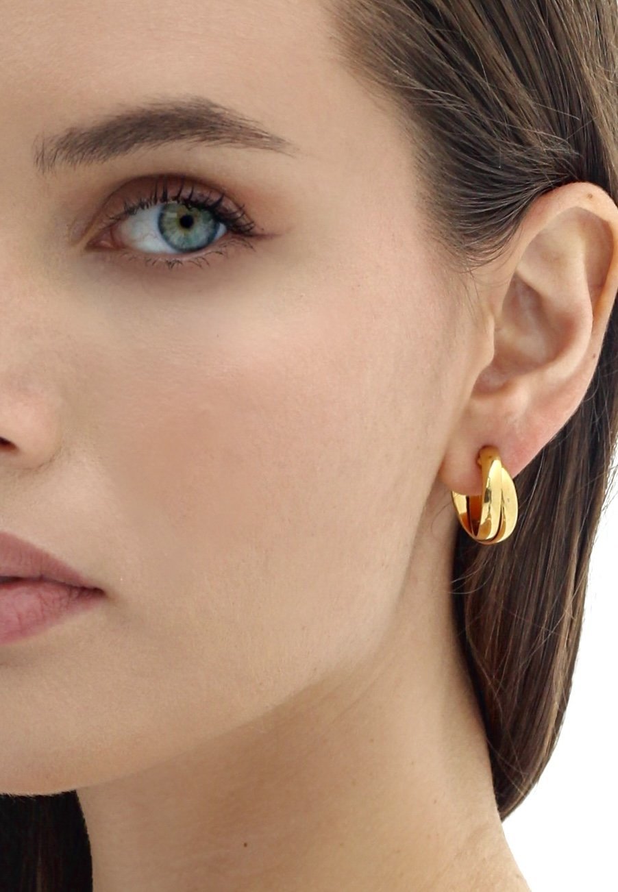 SENSORA JEWELRY LAYERED HOOPS - Oorbellen - goudkleurig