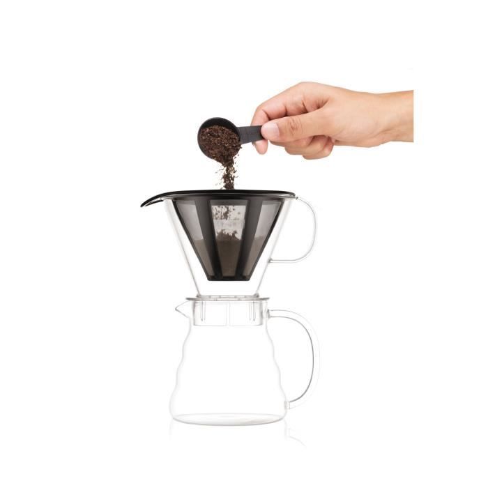 MELIOR Cafetière, filtre permanent maille inox, 5 tasses, 0.6 l