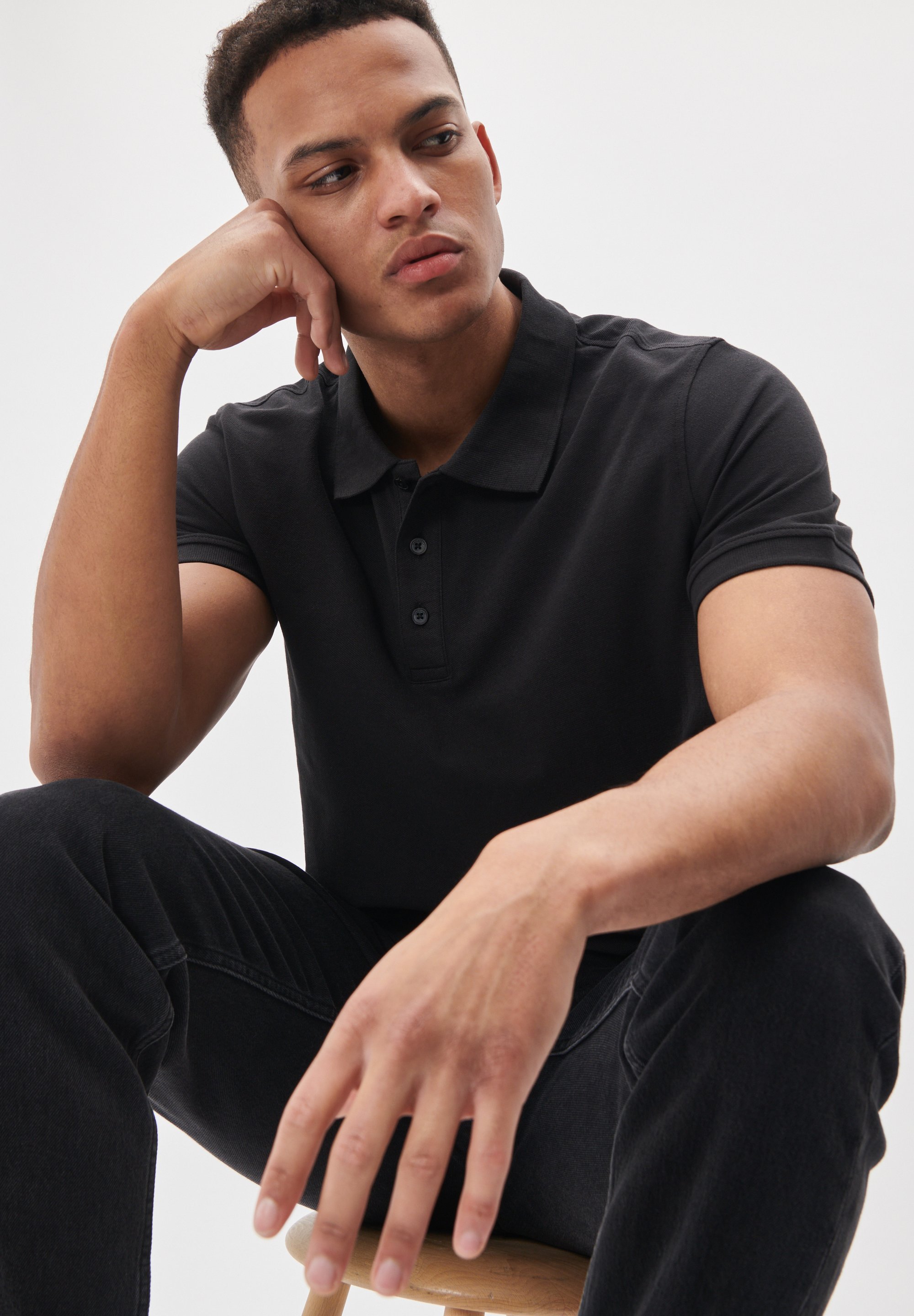 Matinique POLEO MELANGE - Poloshirt - schwarz