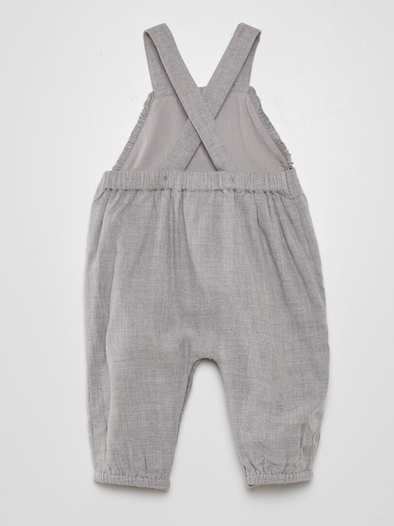 Conjunto de moletom de flanela - CINZA