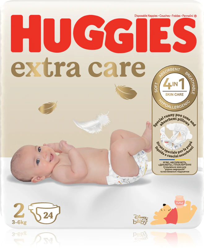 Fraldas descartáveis Huggies Extra Care tamanho 2