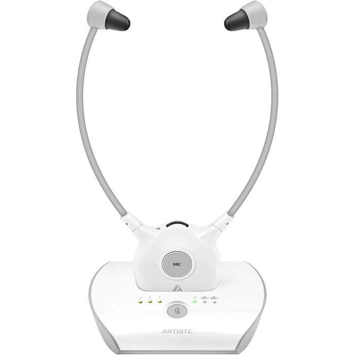 Auriculares inalámbricos ARTISTE APH100 para televisores de 24 GHz - Auriculares inalámbricos para TV para personas acircgeacu159