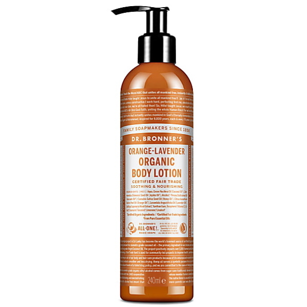 Loción orgánica de naranja y lavanda Dr. Bronner - 237 ml