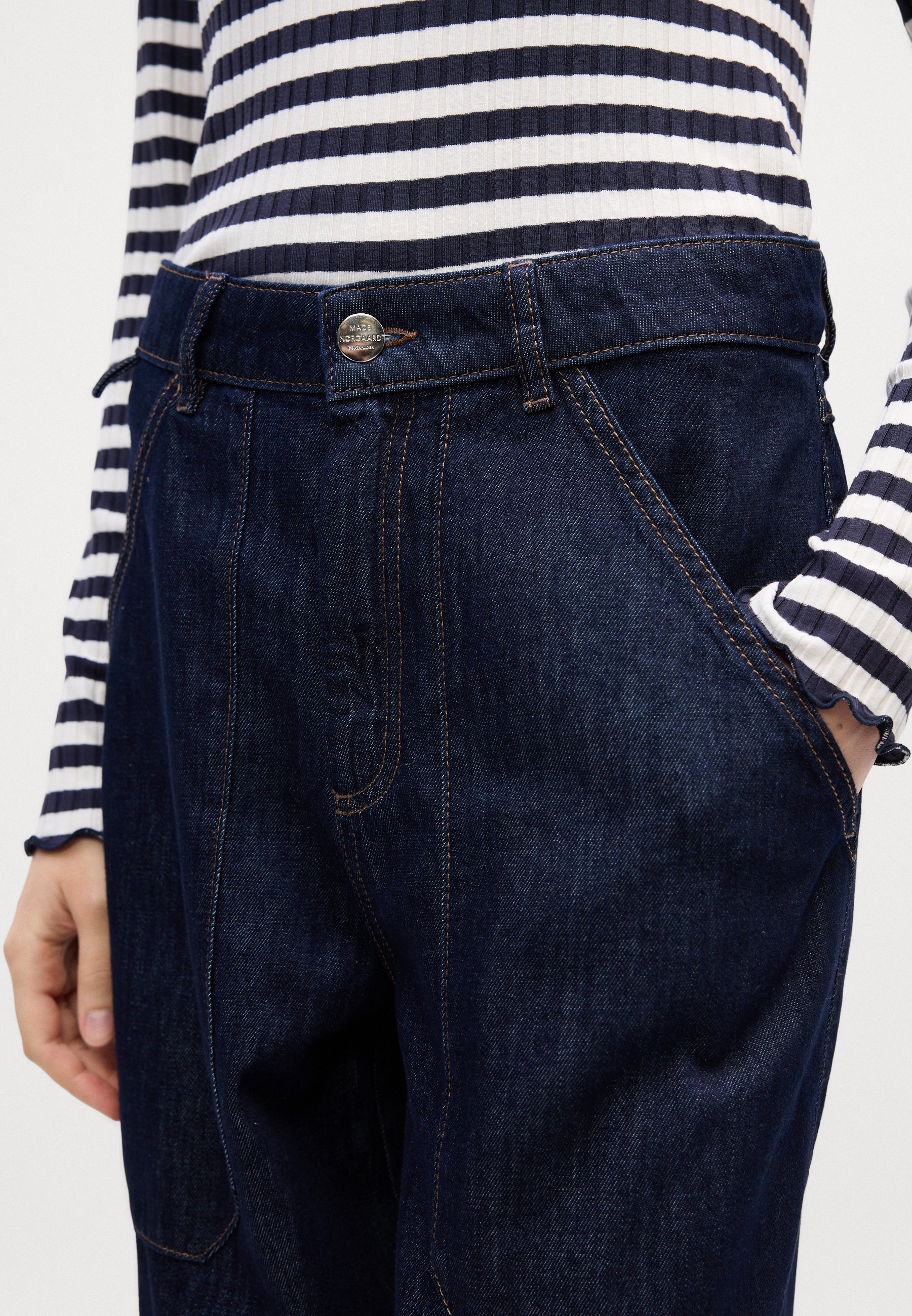 Mads Nørgaard COZY BONNIE PANTS - Relaxed fit jeans - donker indigo