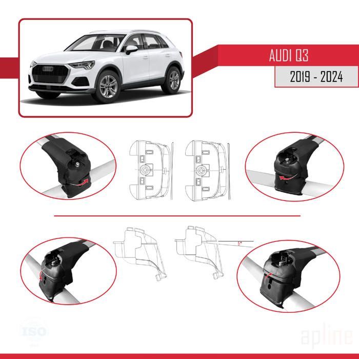 Dakdragers - ACE-2 - Audi Q3 (F3) 2019-2024 - Aluminium - Grijs - Laadvermogen < 300 kg