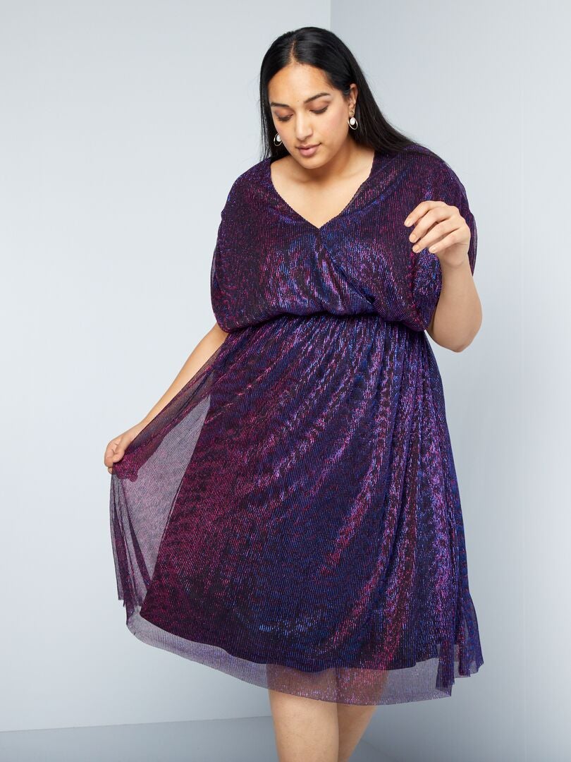 Vestido corto de fiesta - MORADO