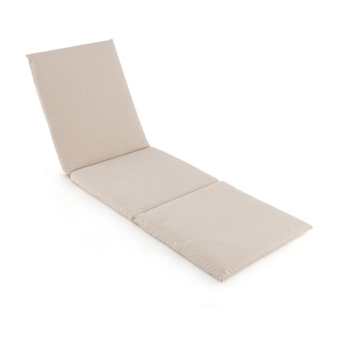 Cojín para tumbona de exterior COSTWAY con correa de fijación, plegable, elástico y transpirable, 182 x 59 cm, beige.