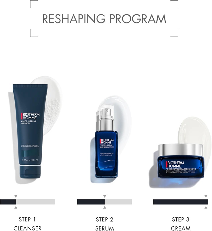 „Biotherm Homme Force Supreme Face Reshaper Cream“ modeliuojantis dieninis kremas