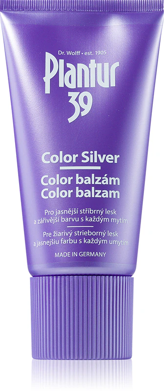 Plantur 39 Color Silver, bálsamo de cafeína neutralizando tons amarelados.