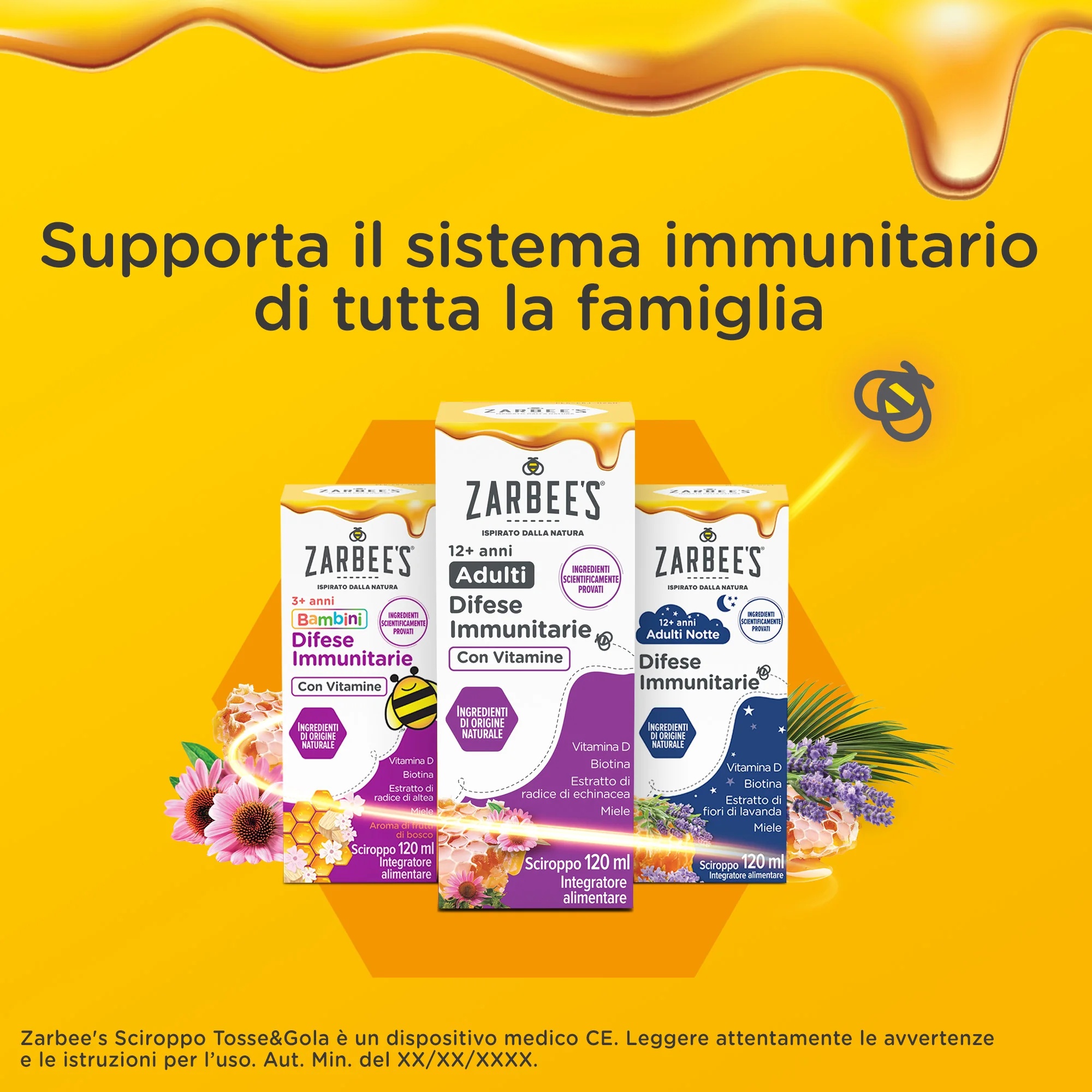 Zarbee's Immune Defenses siroop voor kinderen 120 ml met vitamine D