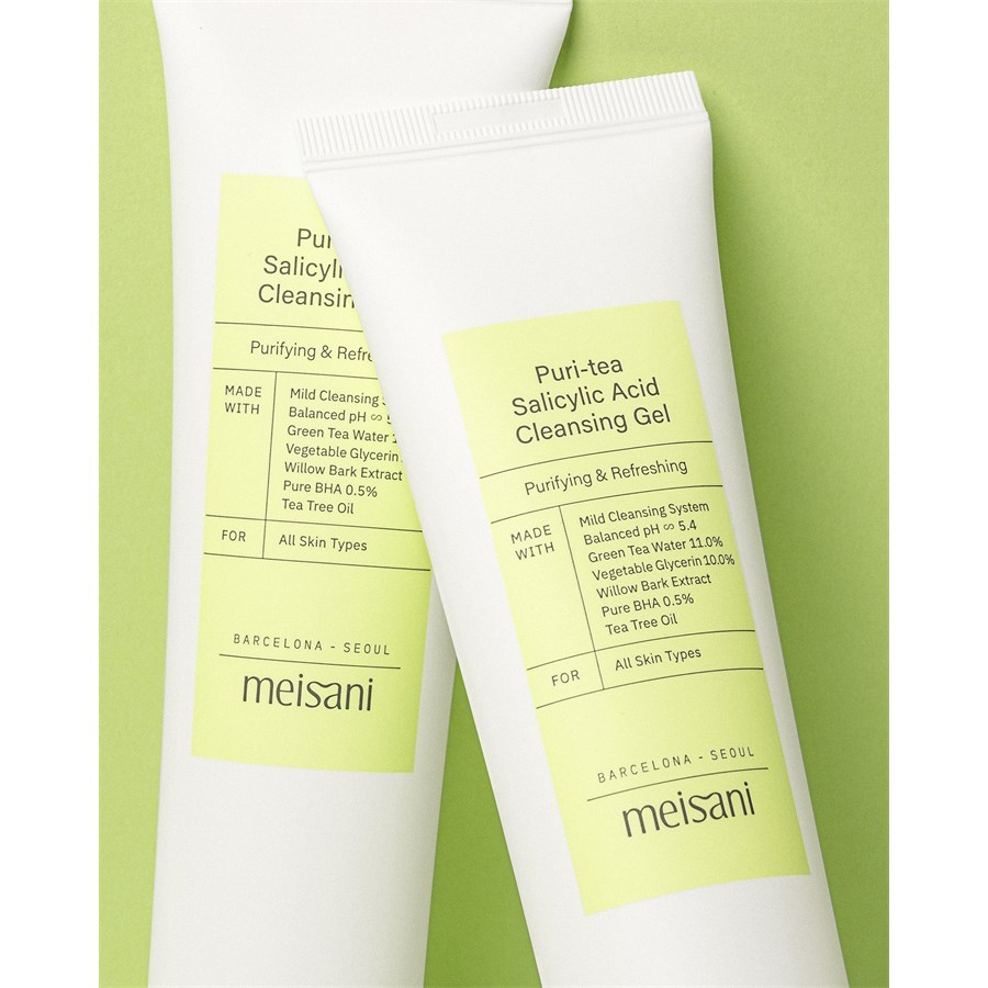 Meisani Puri gel za čišćenje – gel za čišćenje s čajem i salicilnom kiselinom – 150 ml