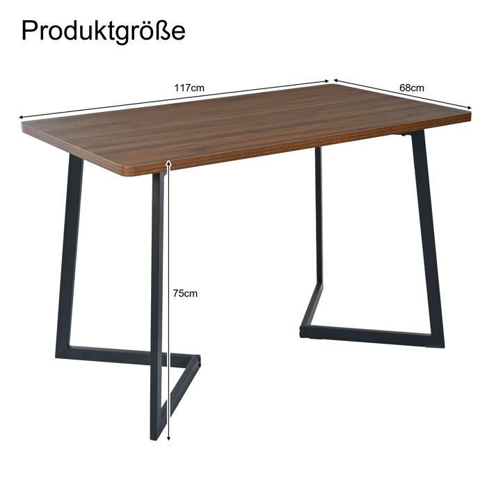 Nuevo juego de comedor de material ecológico (juego de 5), mesa de comedor con 4 sillas, mesa de comedor moderna para cocina.