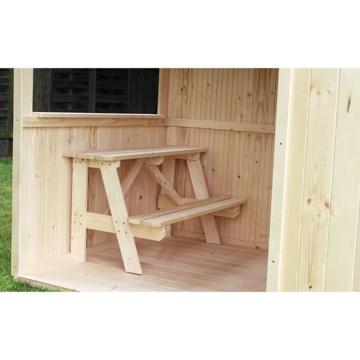 Cabane en bois - SOULET - Jazz - pour enfant - avec table