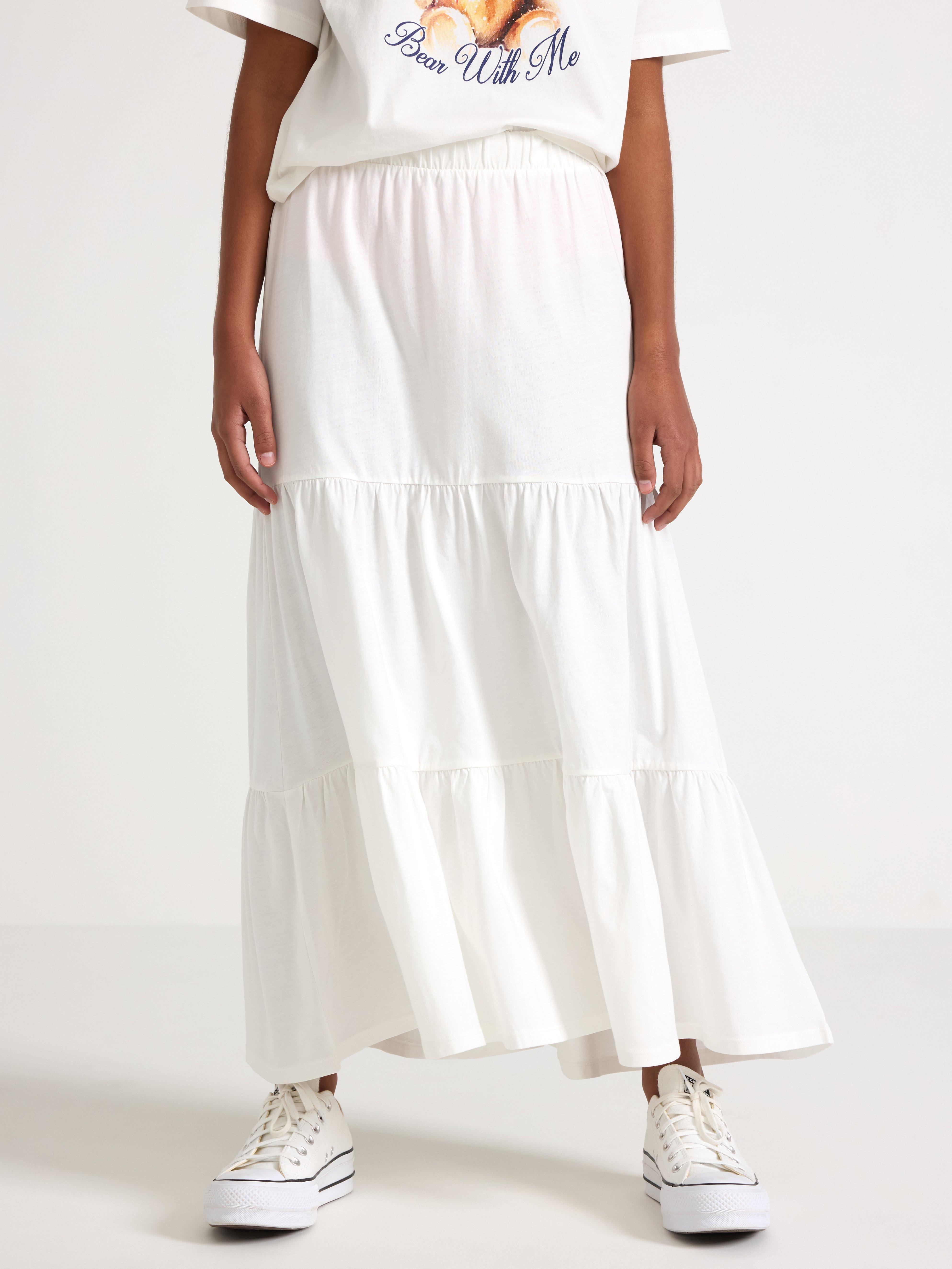Maxikjol i trikå Off White