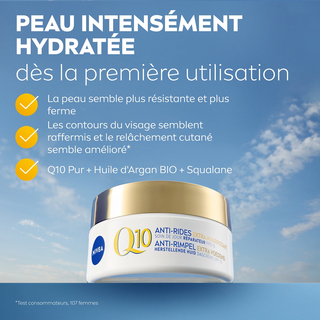 NIVEA Crème visage jour Anti-Rides Extra nourrissant peaux sèches SPF 15