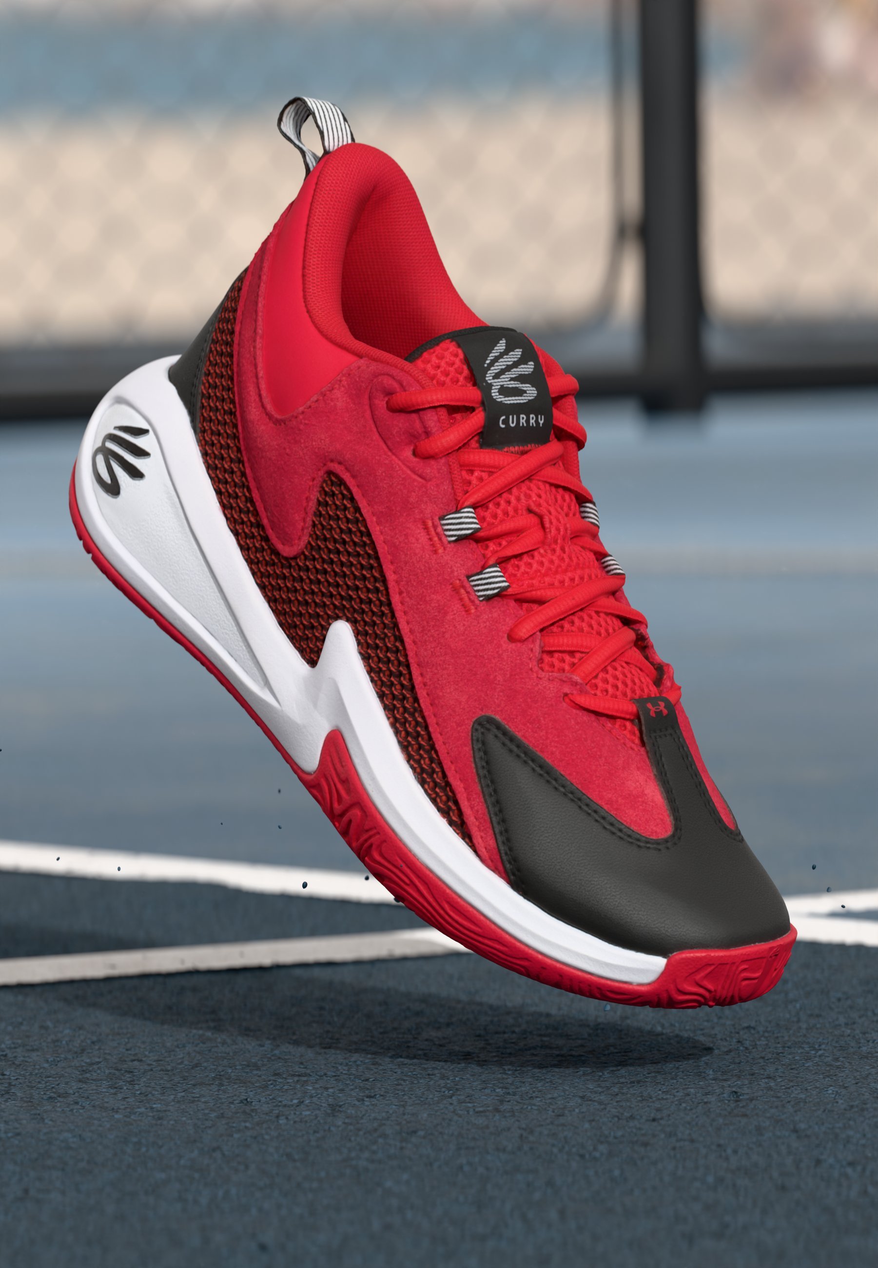 Under Armour CURRY 3Z 25 UNISEX basketbola apavi - sarkani/balti/melni