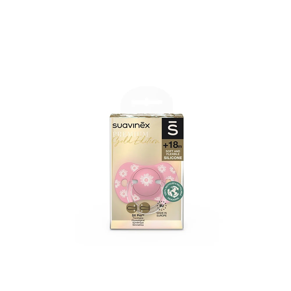 SUAVINEX Suavinex Gold silikoonist lutt +18 kuud roosa