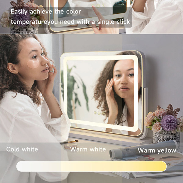 Nastavitelné bezrámové LED kosmetické zrcátko Livingandhome