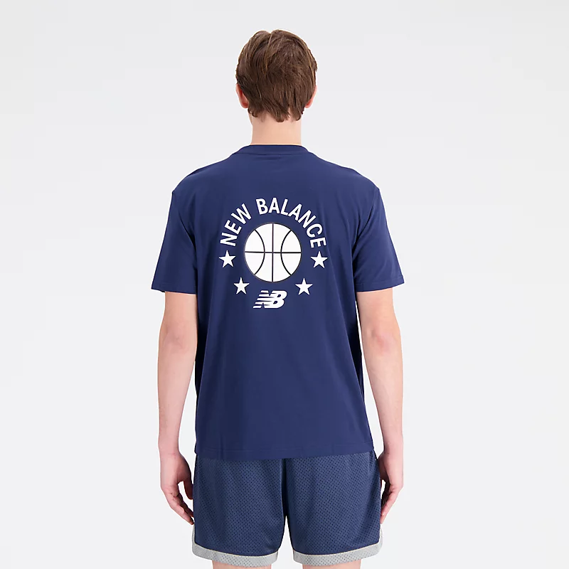 Tricou Hoops Essentials pentru bărbați - NB BLEUMARIN