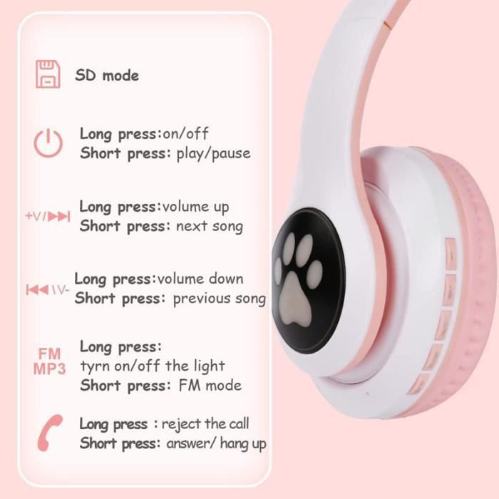 Auriculares infantiles - FOLAYA - Modelo AXFEE - Volumen limitado a 105 dB - Bluetooth 5.0 - Micrófono incorporado