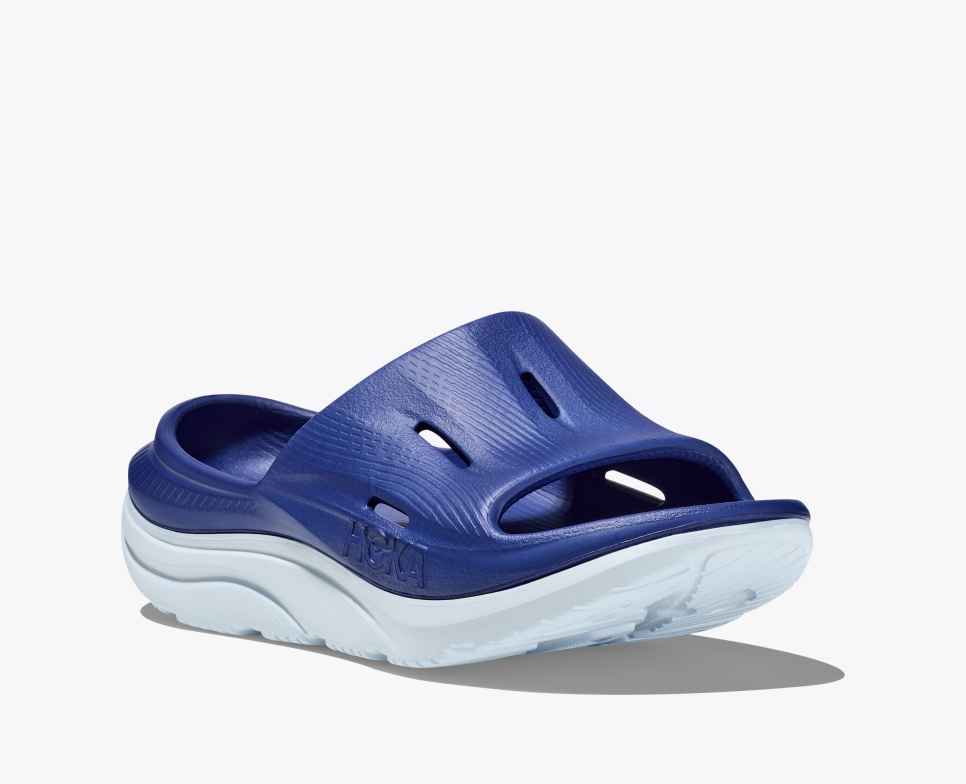 HOKA Ora Recovery Slide 3 Bellwether Blå / Isvatten