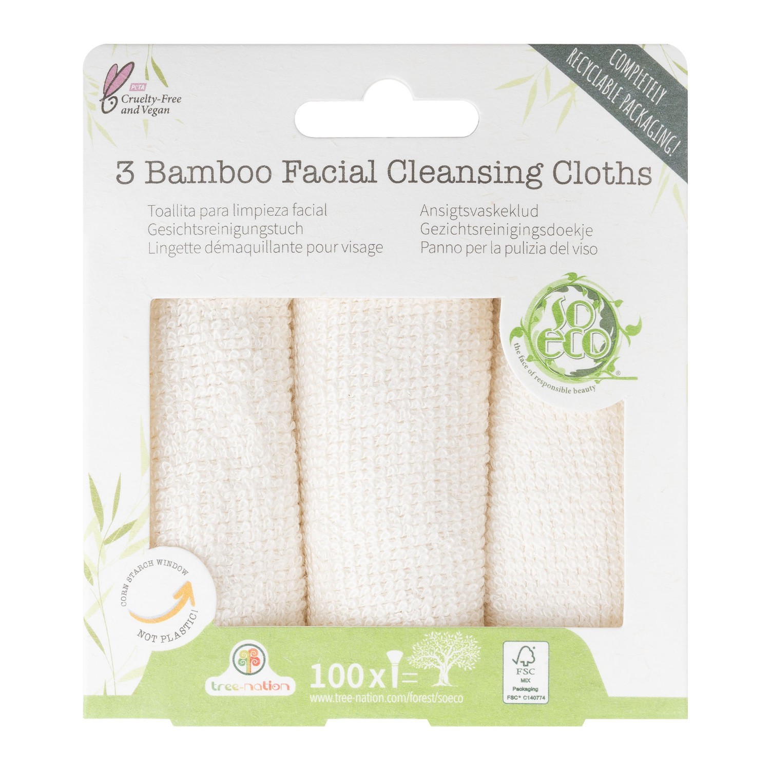 SoEco Set de 3 lingettes nettoyantes