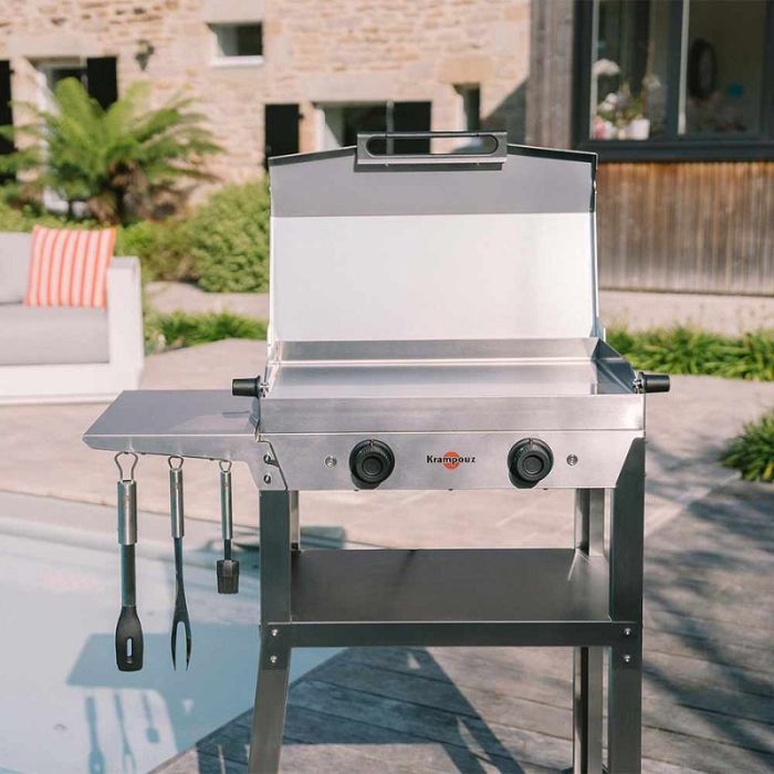 Krampouz Kombi electric griddle on a trolley
