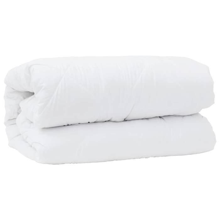 vidaXL Edredón con almohadas, 3 piezas, microfibra blanca, decoración elegante para dormitorio, juego de ropa de cama 3378161