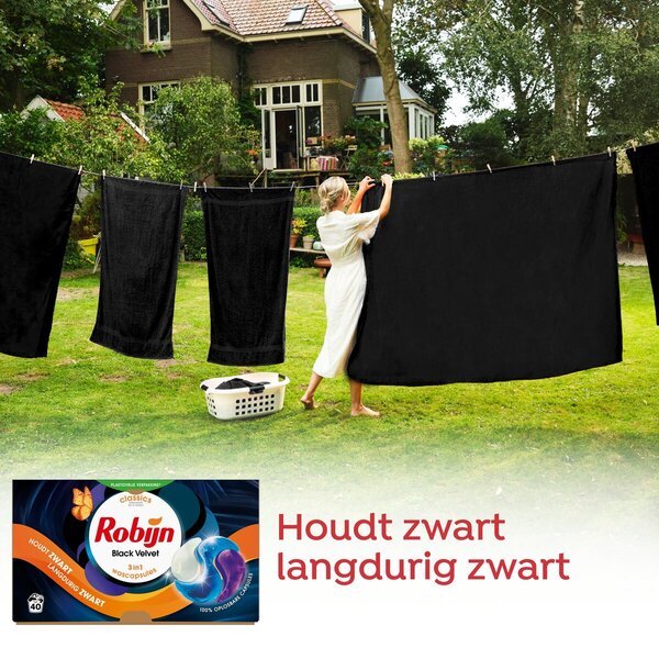 Robijn čepovi za deterdžent za pranje rublja Black Velvet<br>120 komada