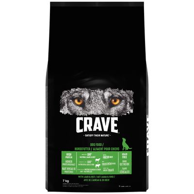 CRAVE Trockenfutter für ausgewachsene Hunde mit Lamm und Rind