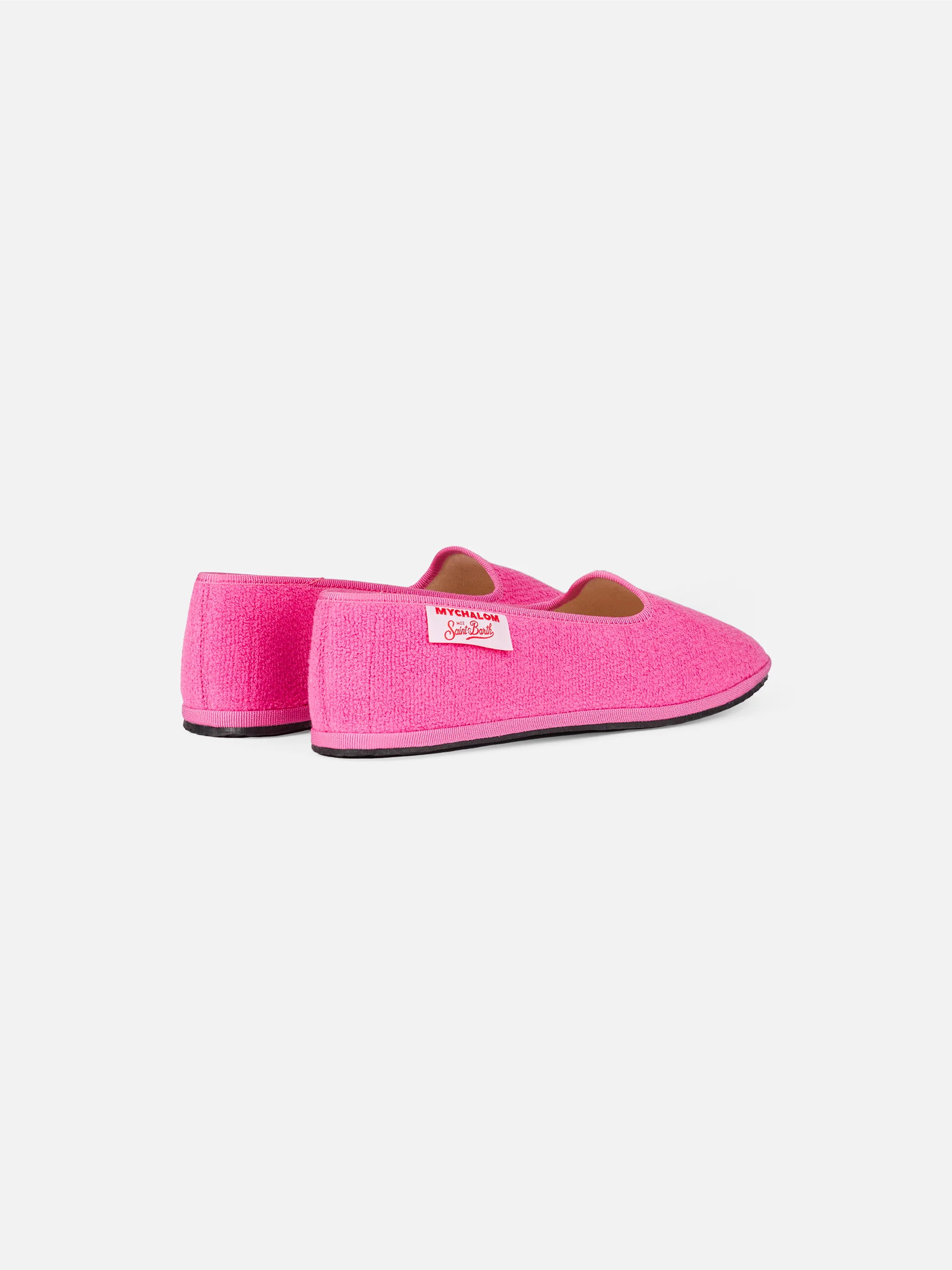 Roze badstof pantoffels/mokassins voor meisjes | MIJN CHALOM SPECIALE EDITIE