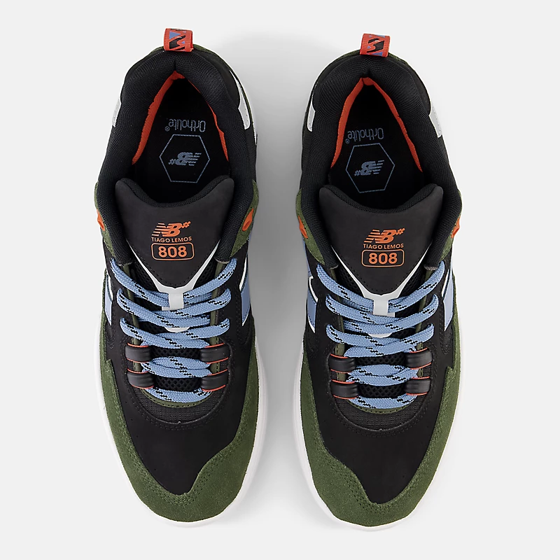 Baskets NB Numeric Tiago Lemos 808 pour homme - Vert forêt et noir