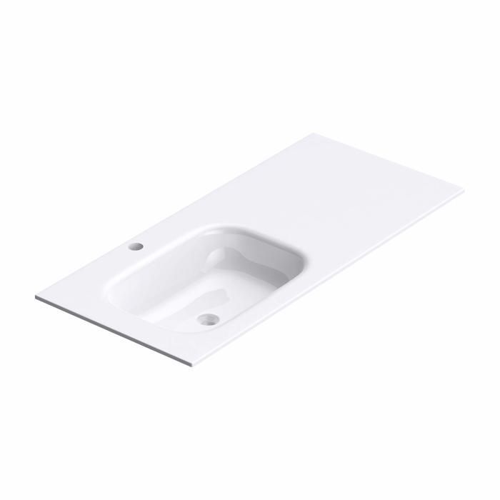 Lavabo empotrado blanco de 100 cm, Doporro Colossum04, 100x48x14 cm