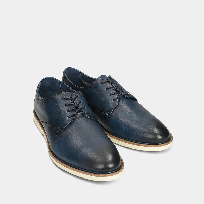 Męskie skórzane sznurowane buty