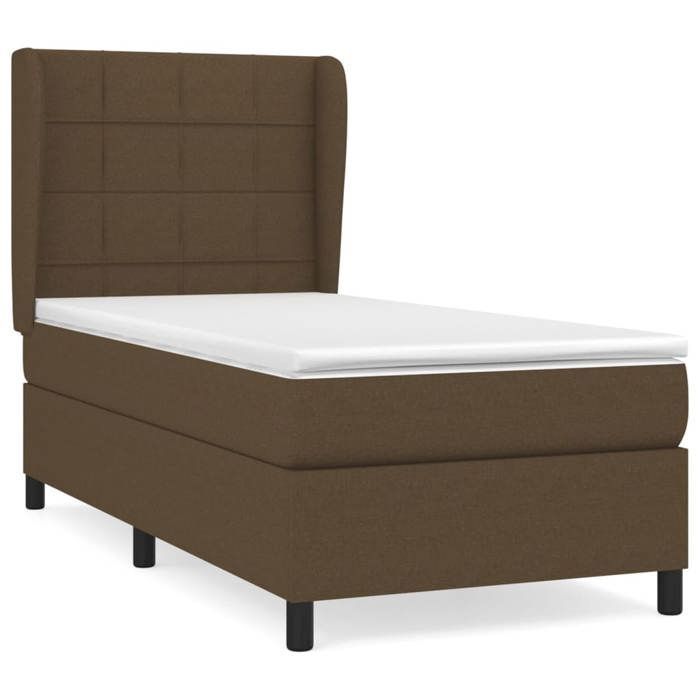 Rete a doghe con materasso - Maison Exclusive - 80x200 cm - Marrone scuro - Massimo relax