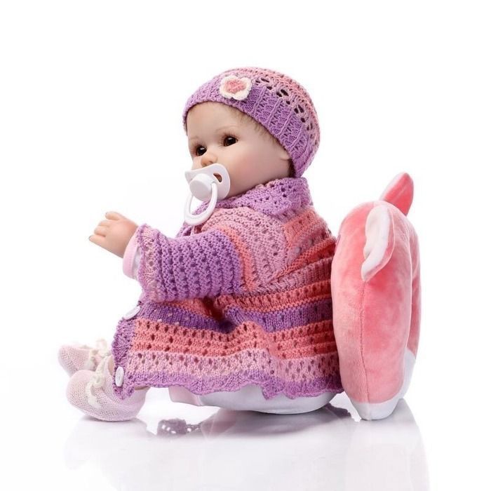 Muñeca bebé reborn - 42 cm - vinilo - Extremidades articuladas