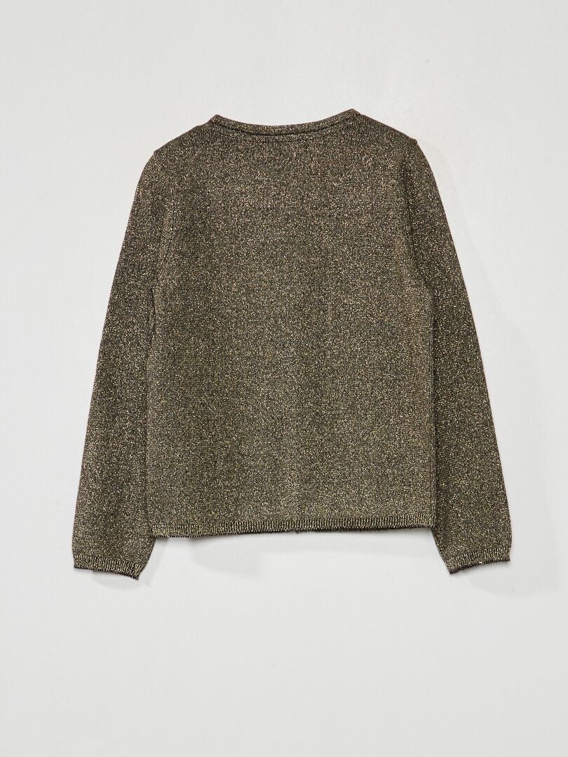 Vest met knoopjes met patroon - Zwart