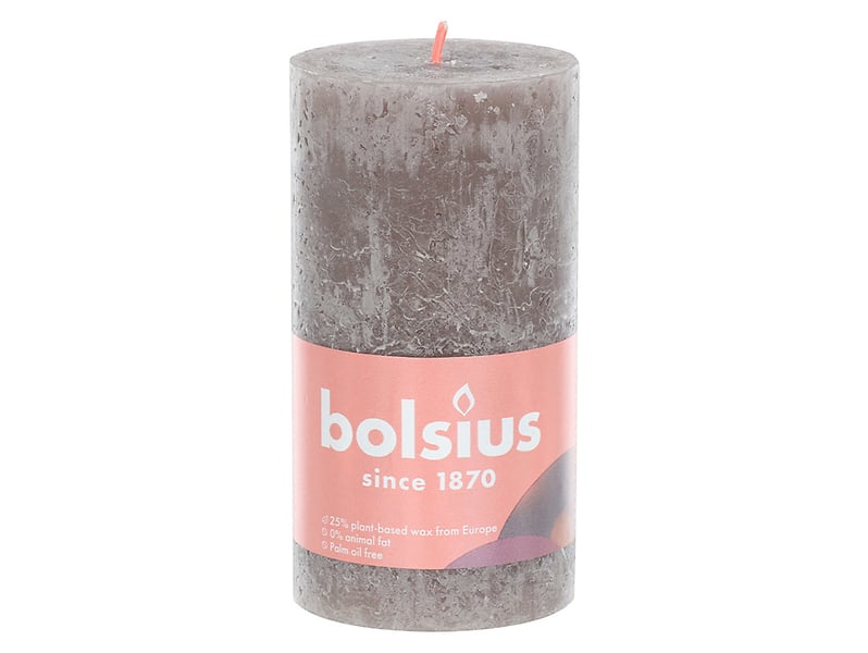 Świeca pieńkowa Rustic 13 cm brązowa