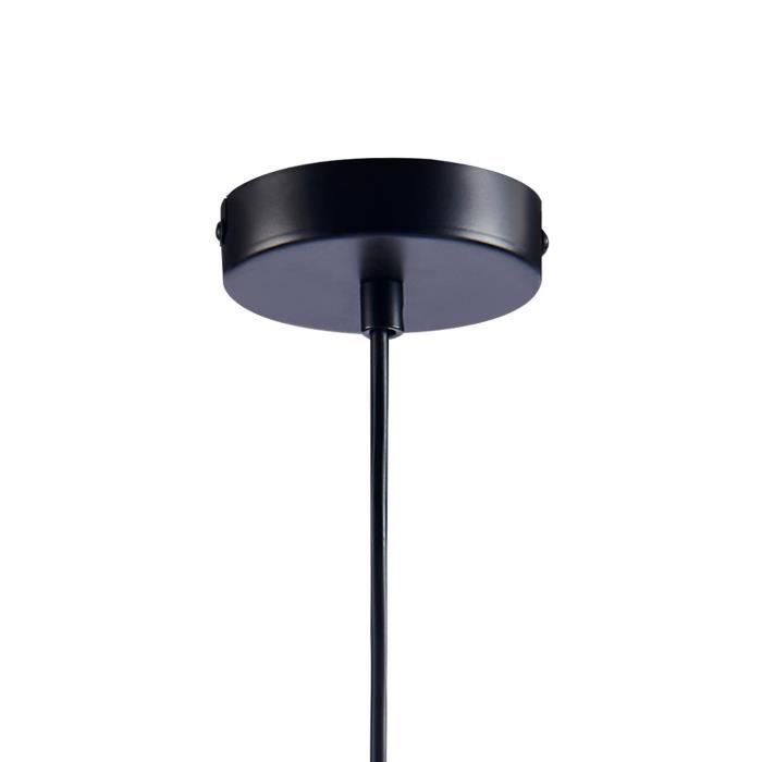 Suspension Imitation Cannage - Ø 40 x H 140 cm - Noir - MIKADO