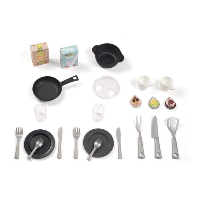 Smoby Cuisine Bon Appetit - 23 Accessoires - Effet sonores (plaques de cuissons électroniques) dès 3 ans