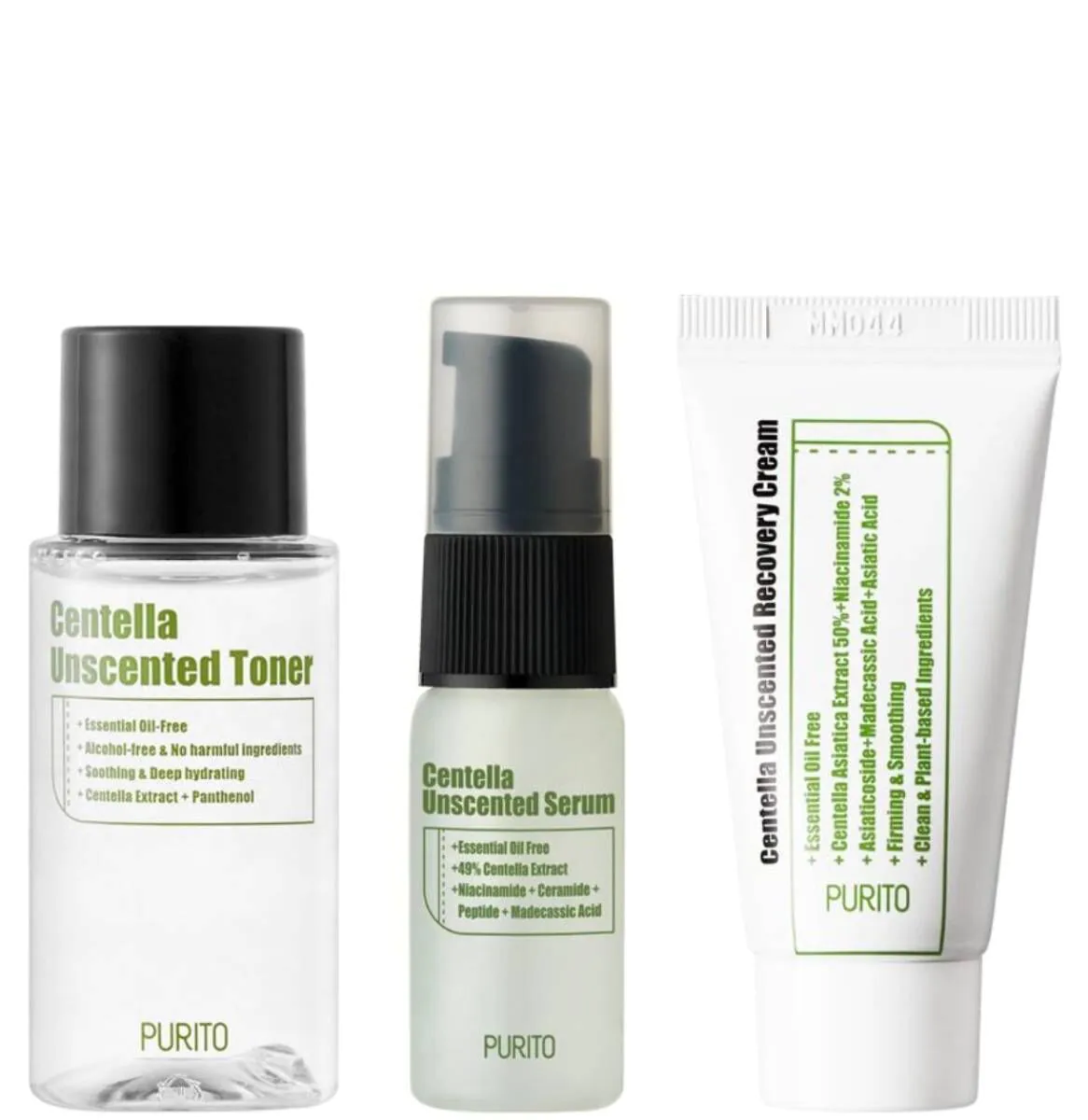 Purito Centella Unscented Mini Kit Zestaw Mini Kosmetyków z Wąkrotą Azjatycką
