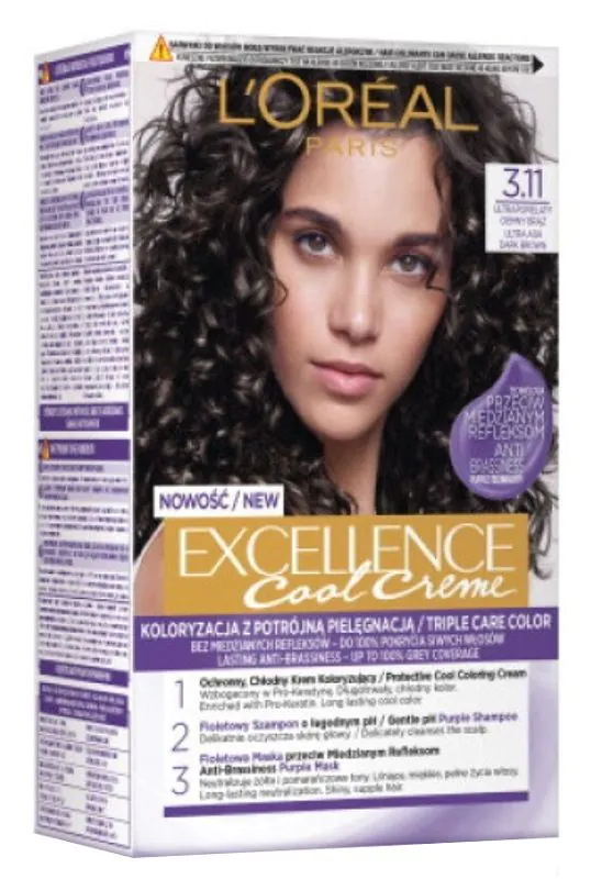L’Oréal Excellence Farba do włosów Cool Creme 3.11
