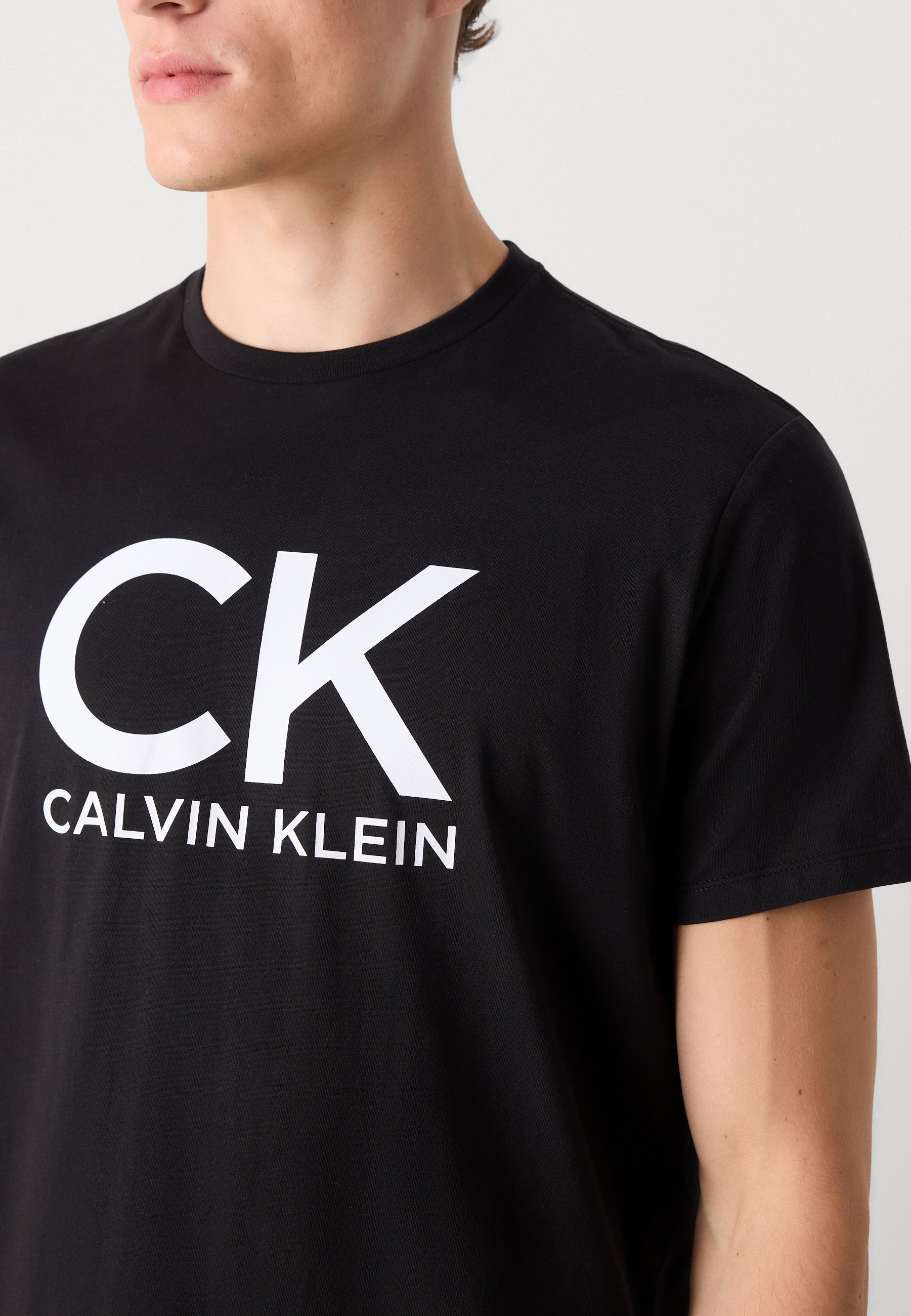 T-shirt graphique Calvin Klein Jeans - T-shirt imprimé - noir