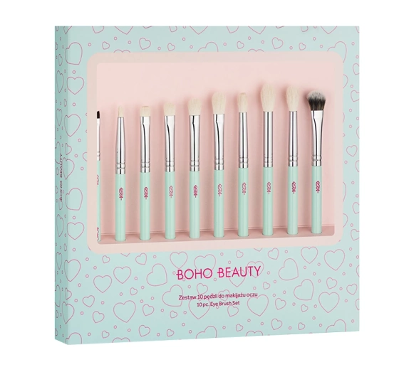 Boho Beauty Love Color zestaw 10 pędzli do makijażu oczu