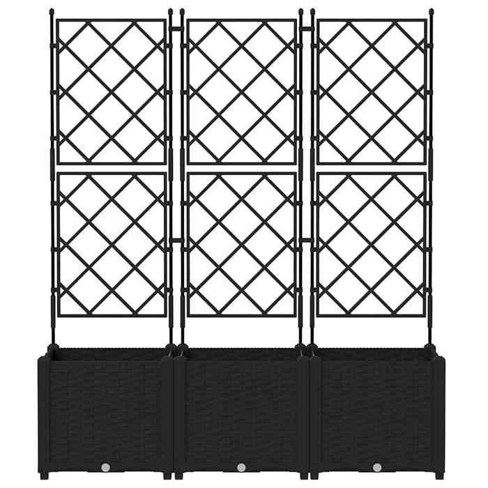 RUIG - NUEVA MACETA - JARDÍN CON RELLENO - 3 PIEZAS Negro 120x40x143 cm CL77987