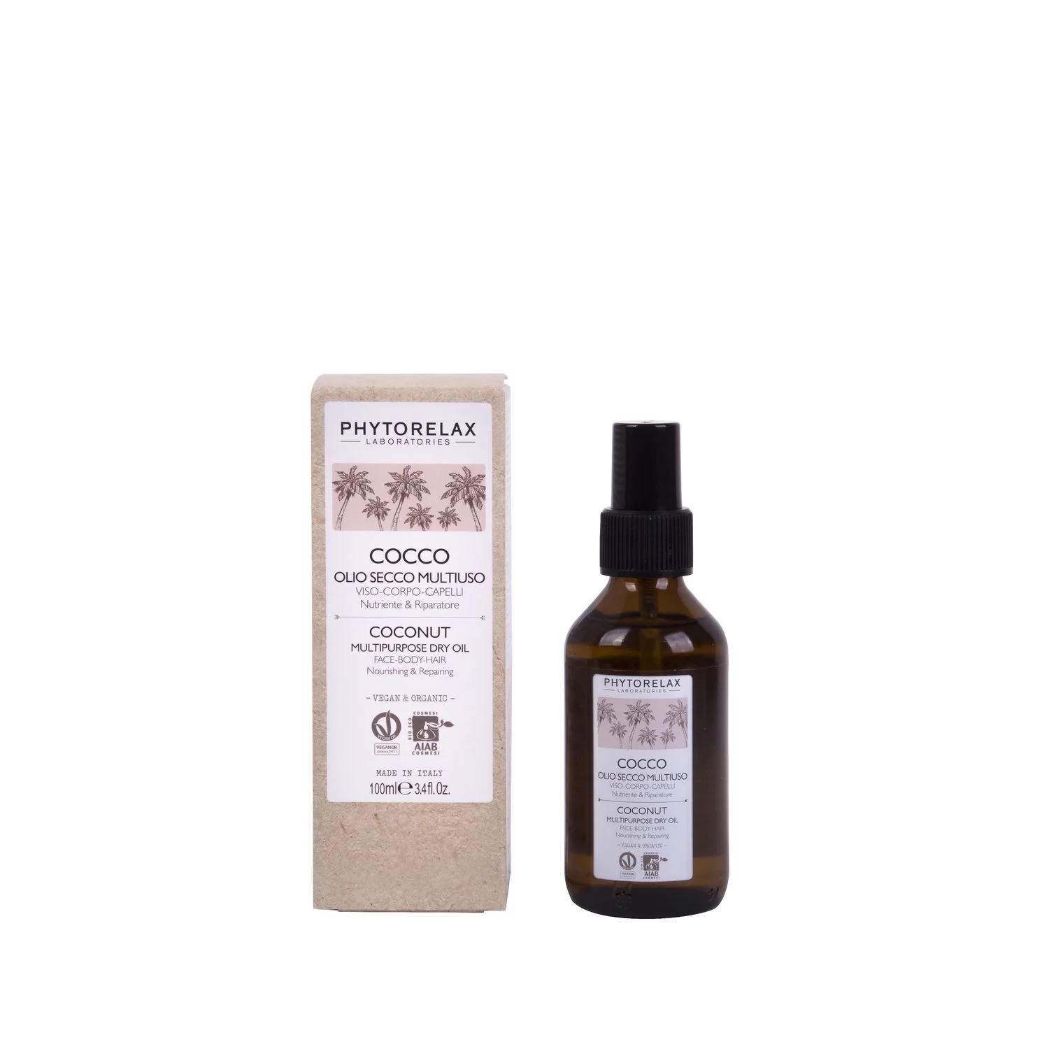 Bodycare Vegan & Organic Olio Secco Multiuso Nutriente & Riparatore - Olio Corpo, Olio viso nutriente, Olio Capelli