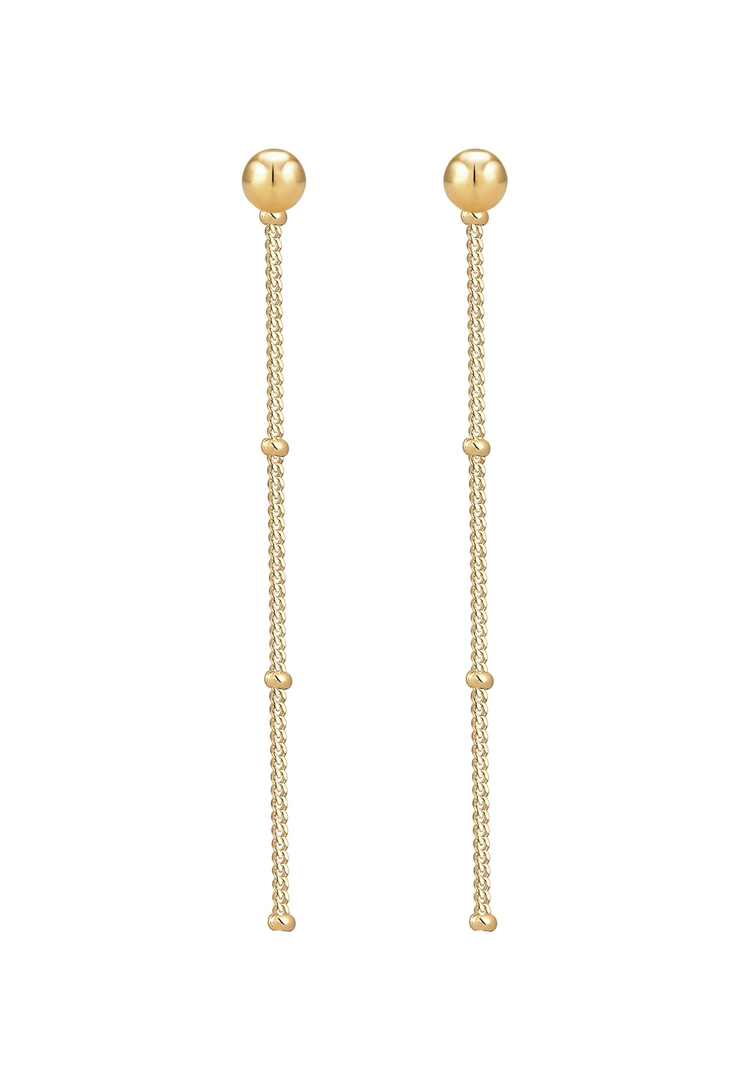 Elli Chaîne Minimale Basic Boucles d'Oreilles Femme - (925/1000) Argent