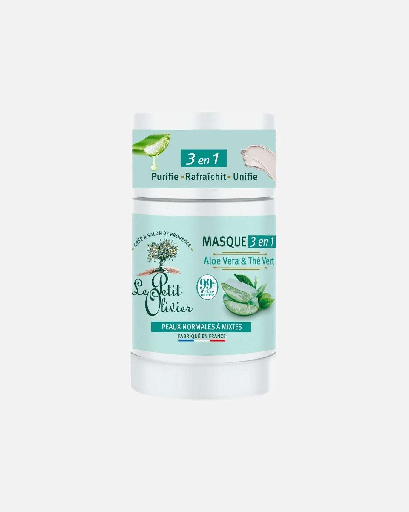 Le Petit Olivier Masque 3 en 1 Stick Visage Aloe Vera & T hé Vert